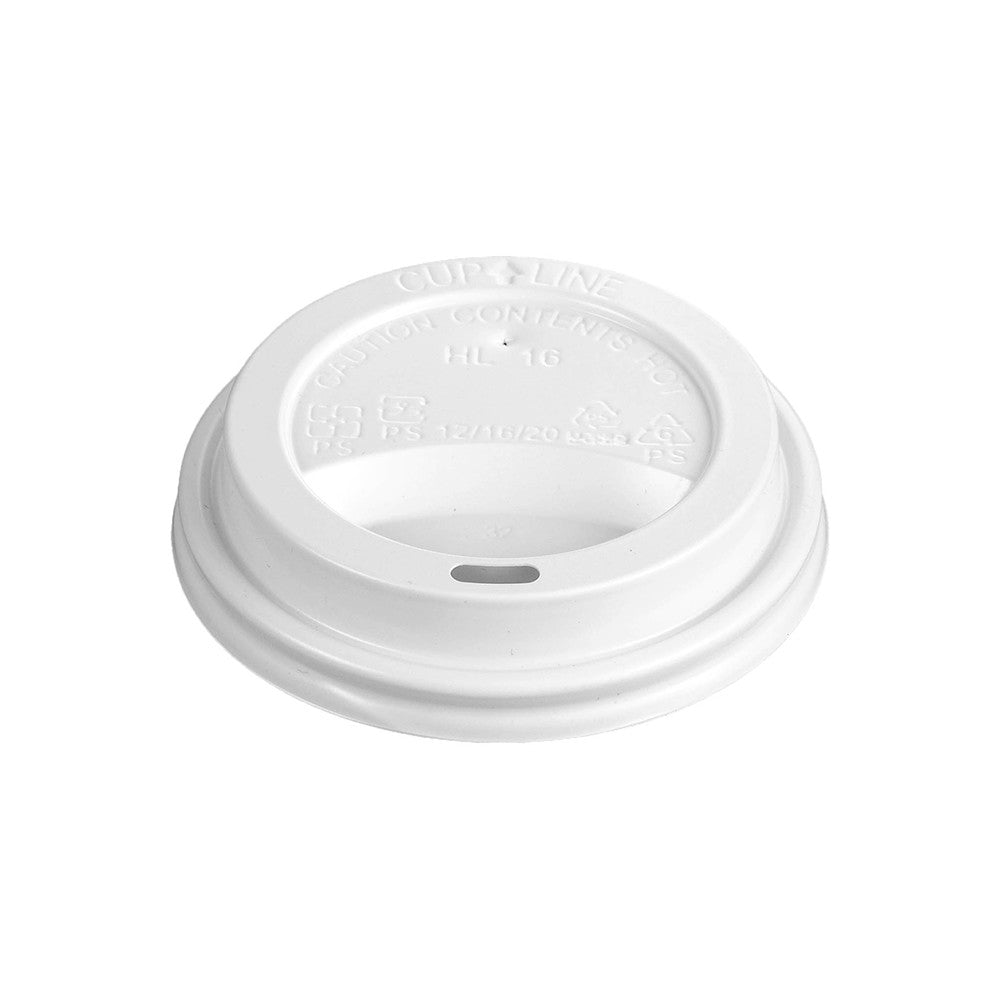 D90 | 90mm White Round Lid for 10/12/16/20oz Paper Cup - 1000 Pcs