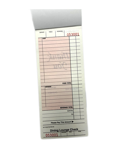 Guest Check Book - 10 Pack – Patek Packaging