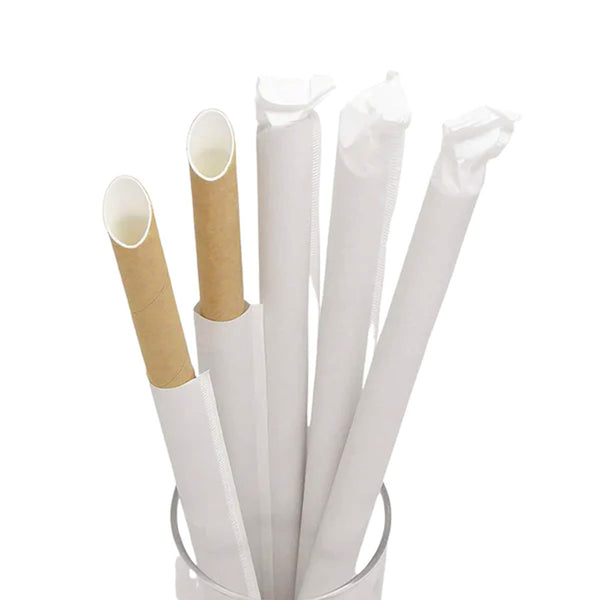 cigarette straw Jumbo Kraft Paper Straw Individually Wrapped – Patek Packaging