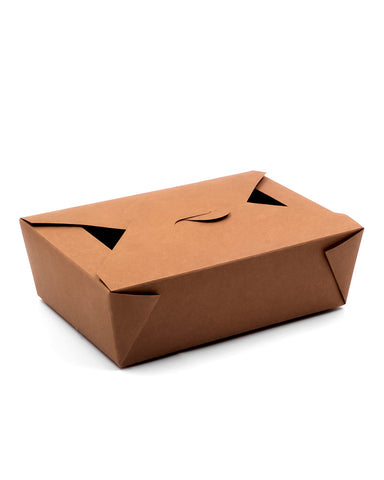 #8V | 46oz Vented Kraft Take-Out Box 6x4.75x2.5″ - 300 Pcs