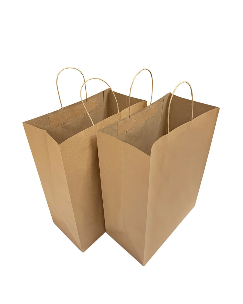 Brown Paper Bags with Handles Mixed Size, 100% Qatar