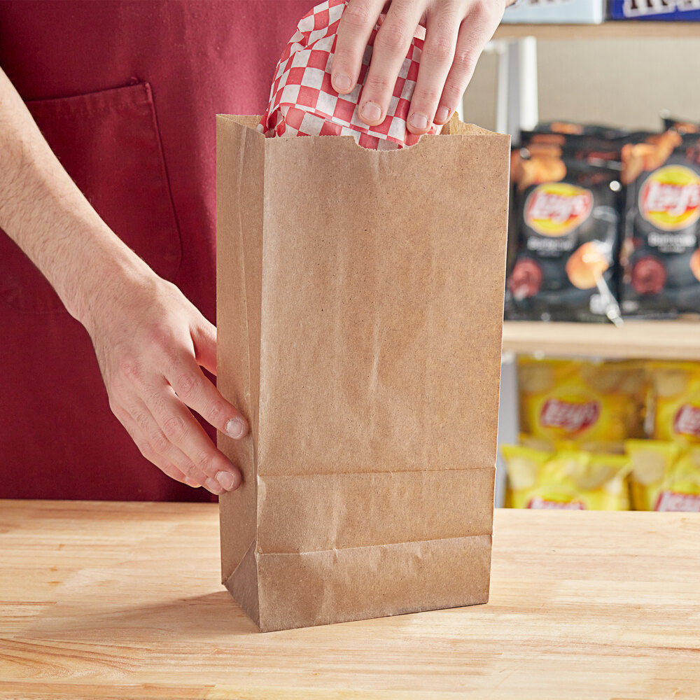 Grocery/lunch Bag, Kraft Paper, 8 lb Capacity, (100 Count) (White)