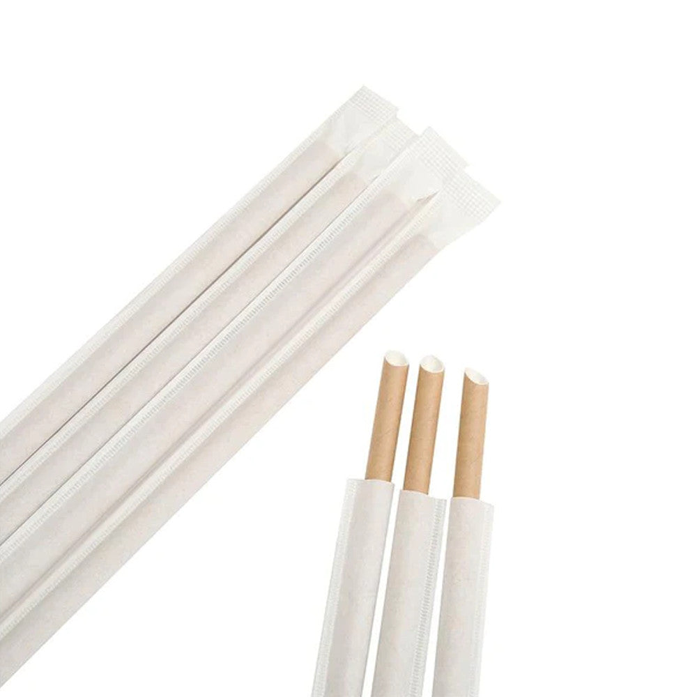 Eco-friendly Kraft Paper Straw - Individually Wrapped – Patek Packaging