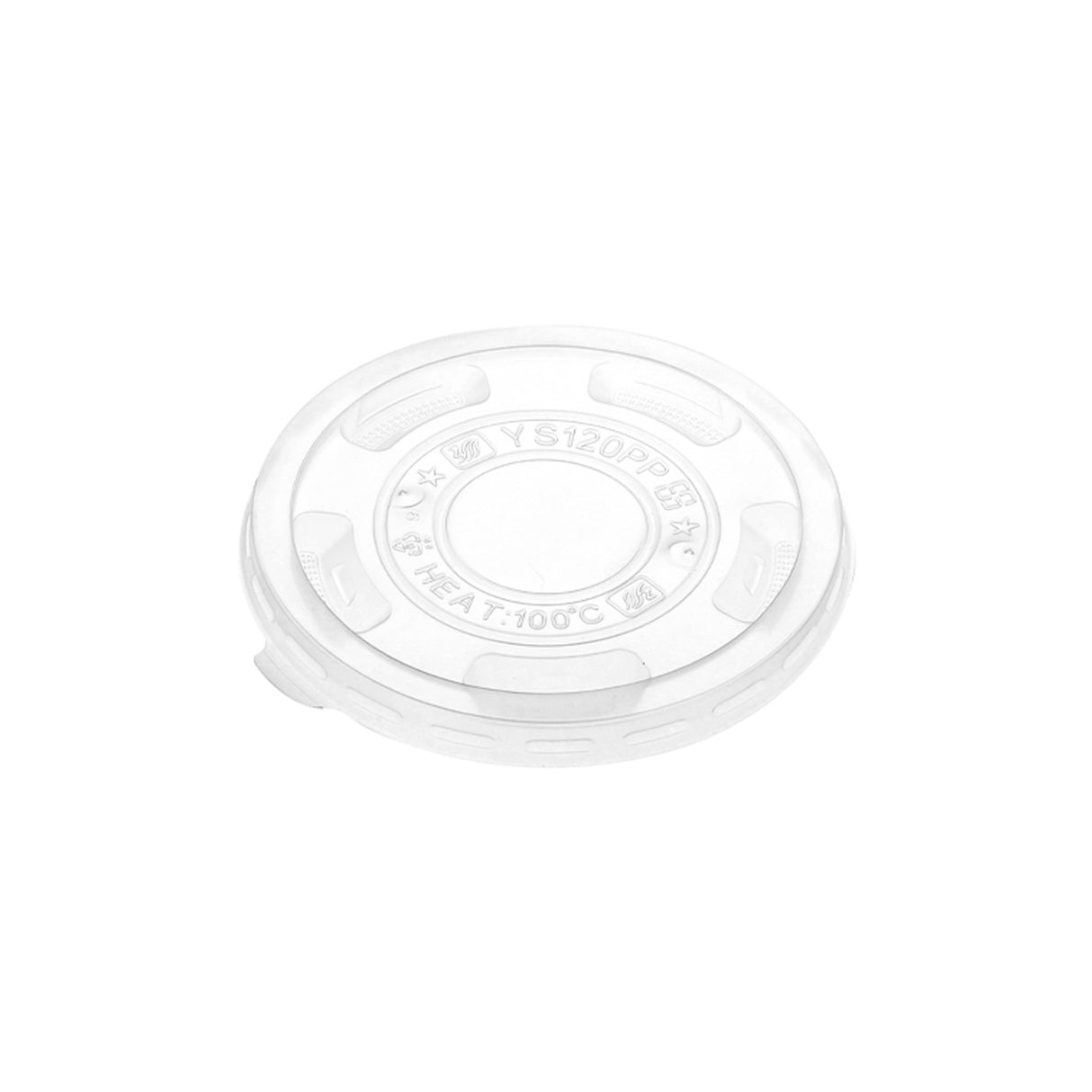 YS120 | 120mm Clear PP Round Lids (Lid Only) - 1000 Pcs