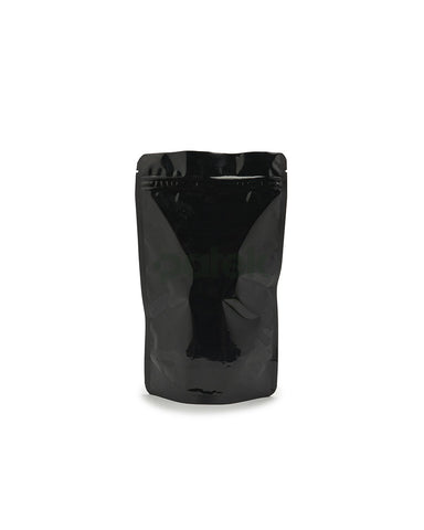 Glossy Stand-Up Foil Pouches - Black/Clear