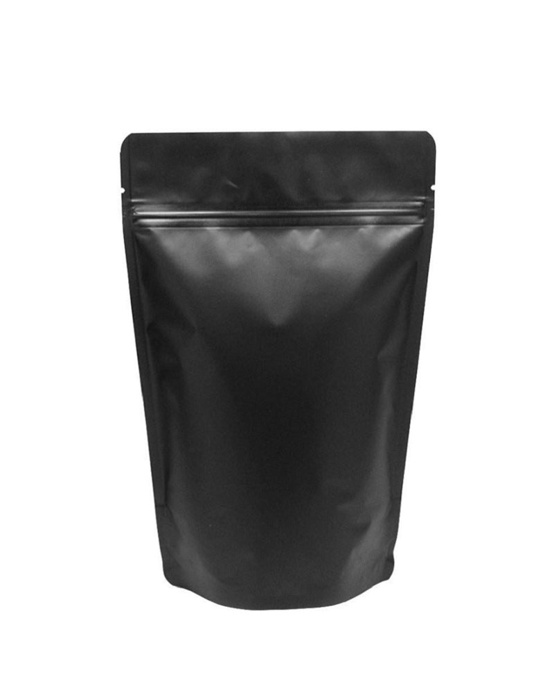 Matte Stand-Up Foil Pouches - Black/Frosted Clear